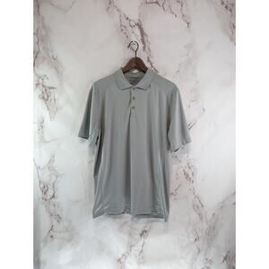 Nike Shirt Mens Medium Gray Golf Polo Dri Fit Lightweight Polyester